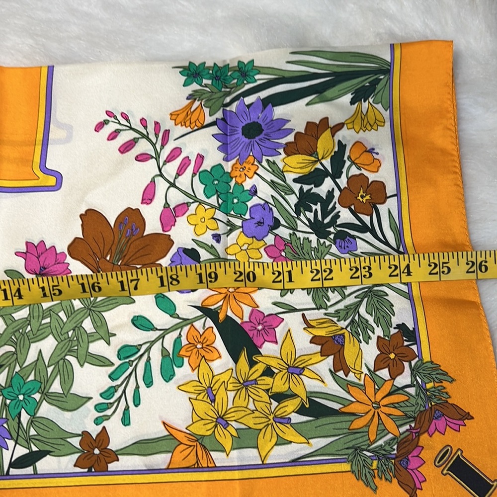ZARA INITIAL (I) SILK SCARF SPECIAL EDITION - Picture 7 of 9